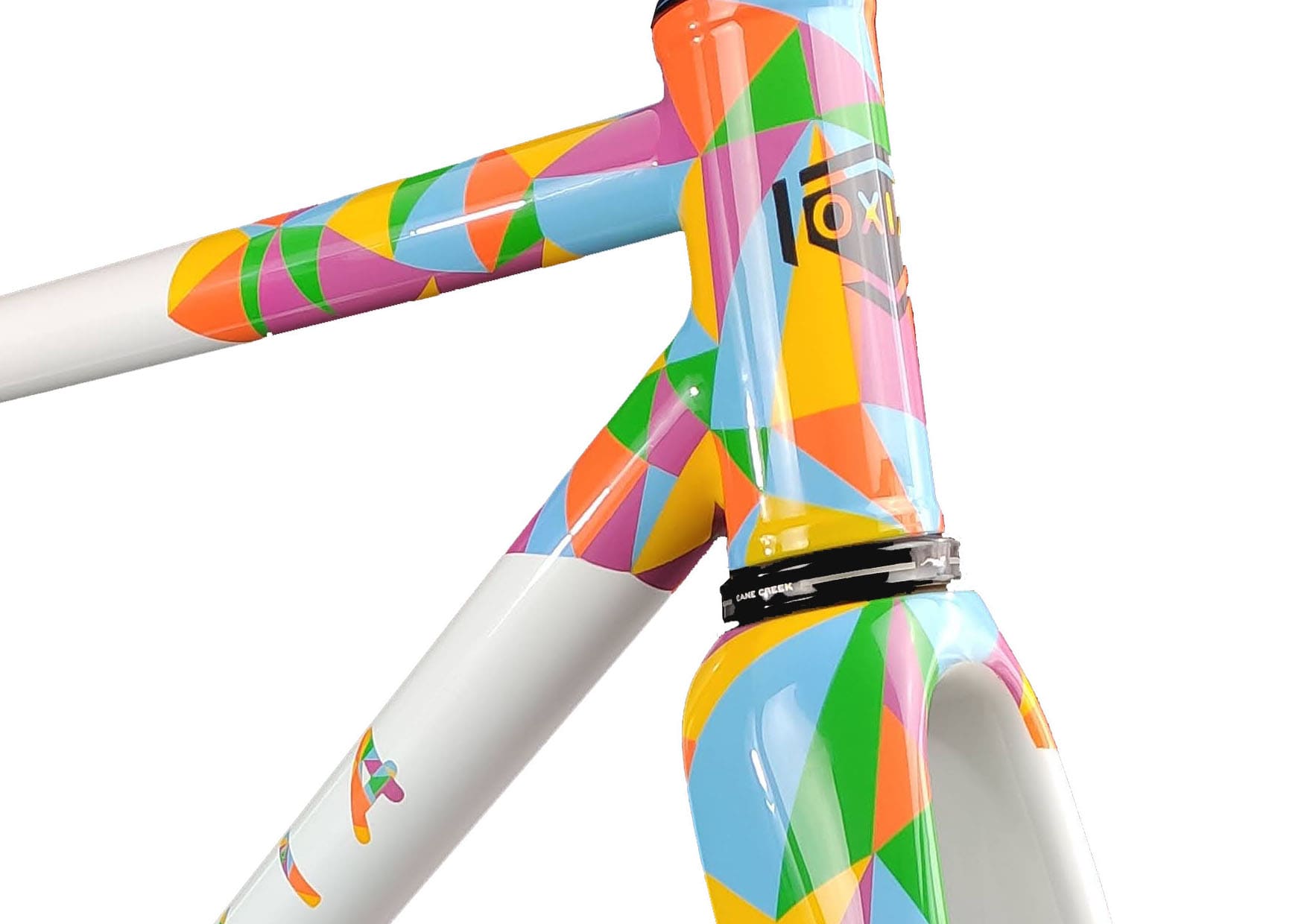 Rainbow bicycle after the paintwork process