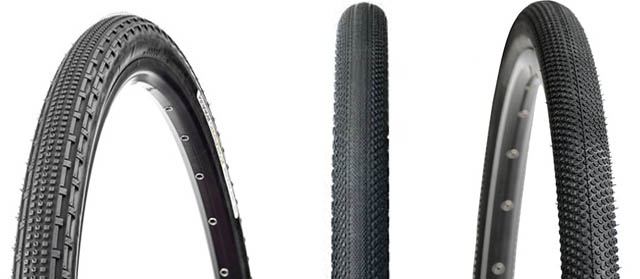 Diferencias en la banda de rodadura de las cubiertas gravel
