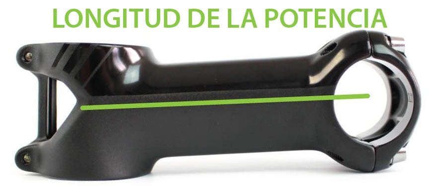 Longitud de la potencia de bicicleta