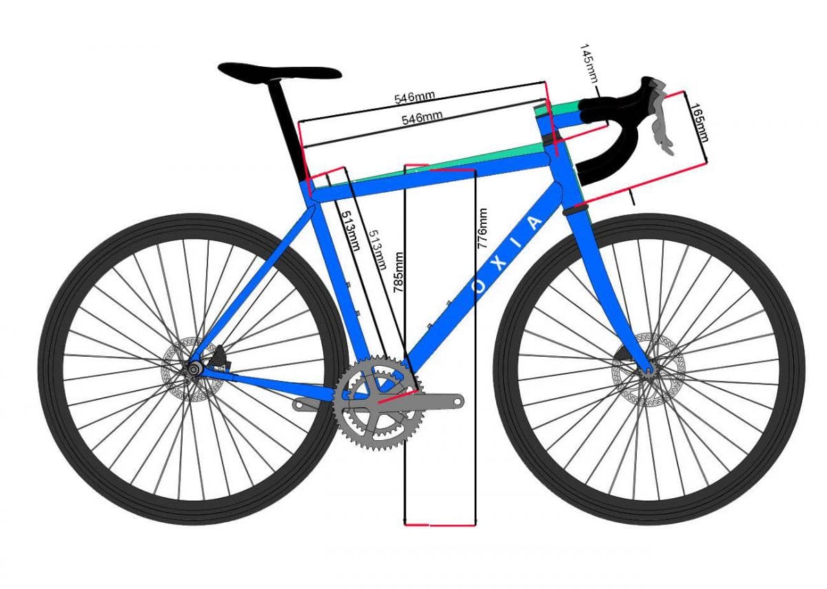 Comparative standover of a bicycle