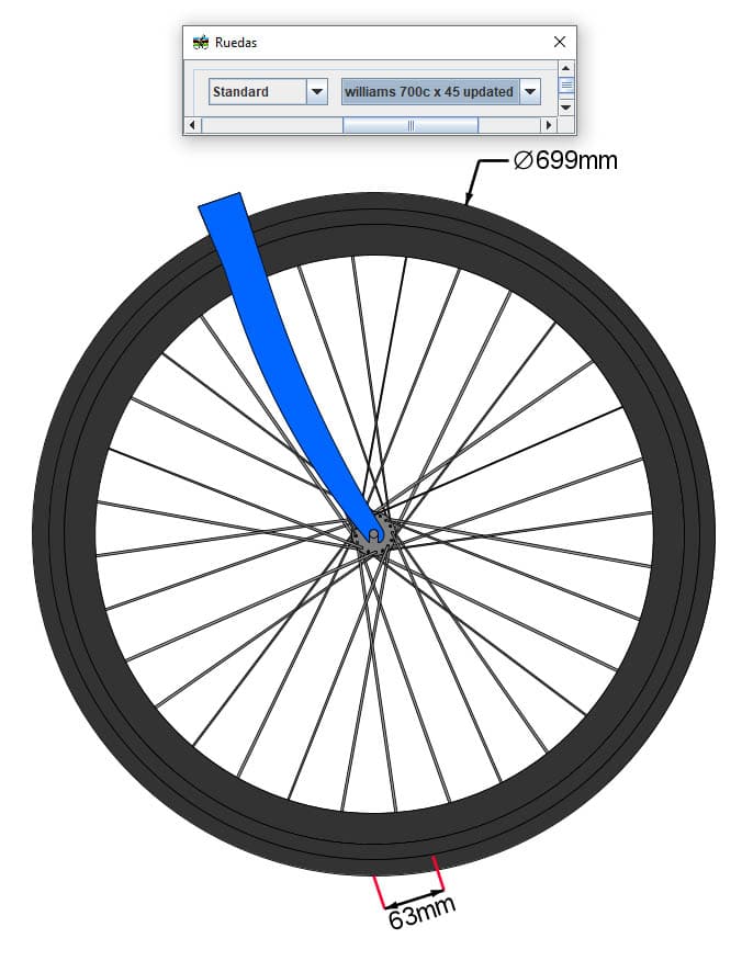 Trail with 700x45 tyre