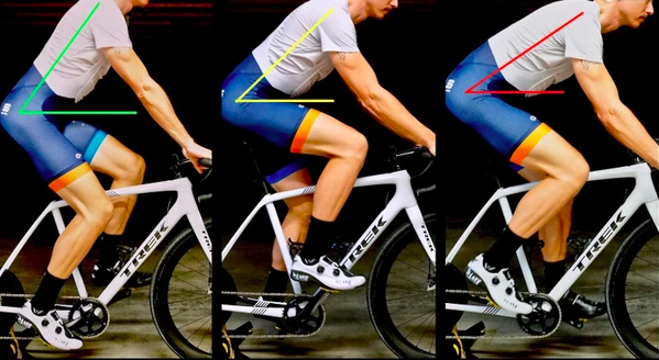 Posición del ciclista sobre el sillín según disciplina